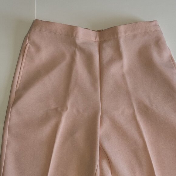 Vtg 2 Pc Sweater Pant Suit Set Peach Short Slv Shirt Top Outfit Dress USA Large - Picture 10 of 13